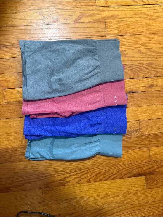 NVGTN Pants - NVGTN Four-Pack Active Leggings - Gray, Pink, Blue, Teal